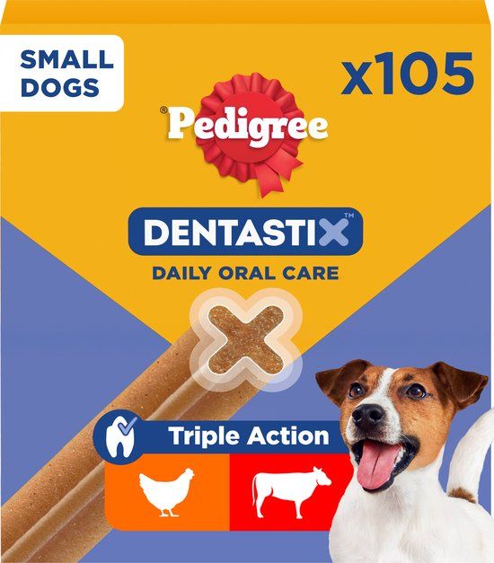 Pedigree Dentastix - Kleine Hond - Gebitsverzorging - 105 Kauwsnacks