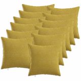 vidaXL - Kussensloop - 12 stuks - HEERLEN - Lichtgroen - 50 x 50 cm - Katoensatijn