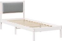 vidaXL Bedframe Lichtgrijs 80 x 200 cm Massief Grenenhout