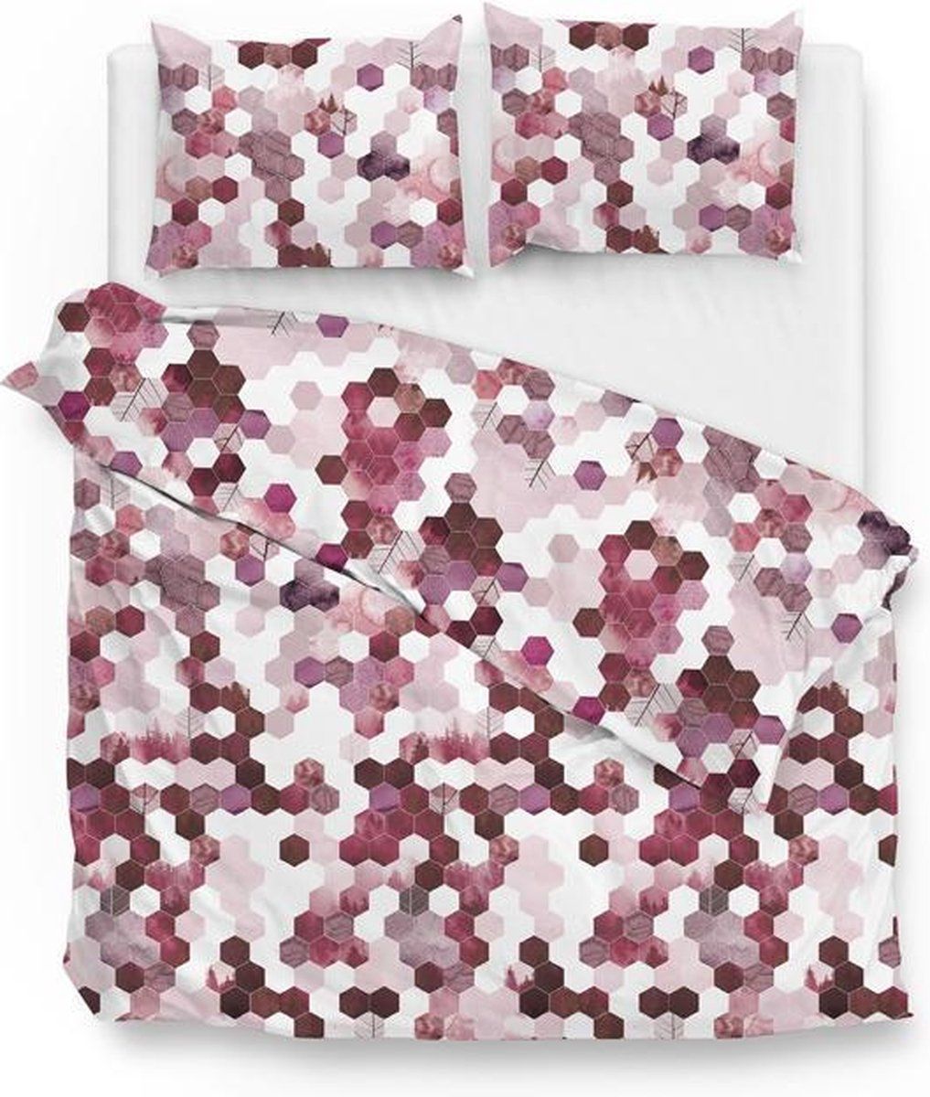 Zo!Home ZoHome Pax Dekbedovertrek - Litsjumeaux - 240x200/220 cm - Pink