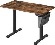 Merkloos Elektrisch bureau - bureau in hoogte verstelbaar - 60D x 110W verstelbare tafel - geheugenfunctie voor 4 hoogtes - vintage bruin-zwart