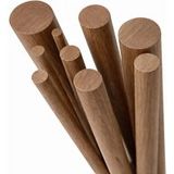 Gedotec Baguettes de bricolage en bois de noyer, rondes, Ø 6 x 1000 mm