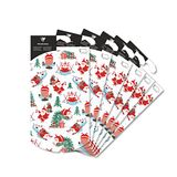 Clairefontaine 618011C - 6 Opvouwbare Kleine Cadeauzakjes - 16x22cm - Motieven: Kerstman - Pillow Box - Cadeauverpakking