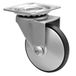 Wagner 03135301 Luxe meubelwiel, aluminium design, zacht loopvlak, diameter 50 mm, hoogte 65 mm, schroefplaat, 42 x 42 mm, draagvermogen 50 kg