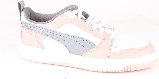 Puma Rebound v6 Low Sneakers Dames - roze - wit - grijs - Maat 41