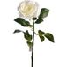 Rose artificielle blanc neige H75cm tête superbe 12cm 4 feuilles - Couleur : blanc neige