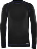Fristads T-Shirt Lange Mouwen Van Merinowol 7517 Mw - Zwart - M
