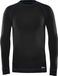 Fristads T-Shirt Lange Mouwen Van Merinowol 7517 Mw - Zwart - M