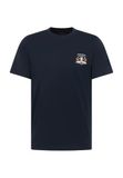 MUSTANG Shirt 'Austin' navy / lichtbruin / wit