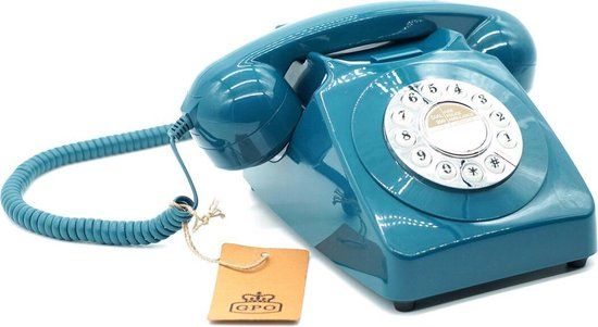GPO 746PUSH Retro Telefoon - Jaren '70 Design - Azuurblauw