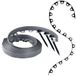 GARDENIX Flexibele gazonrand, kunststof, grijs, 10 m, 20 grondankers, 4 cm hoog, weerbestendige gazonafbakening, bloembed omranding, voor tuinen en robotmaaiers
