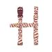 Dogguo Hondenharnas ETHNIC-HARNESS-PEACH/BORDEAUX-S