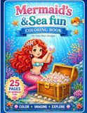 Mermaids & Sea Fun: Coloring Book