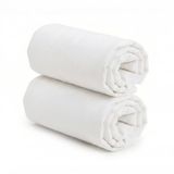 Ti Tin | Set van 2 hoeslakens voor kinderbed, 100% katoen, wit, verstelbaar met elastiek, 60 x 120 cm