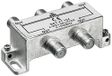 PremiumCord Antennesplitter met 4x F-aansluitingen, F-aansluiting op 4x F-aansluiting, 4-voudig, 5-1000 MHz, voor kabeltelevisie en DVB-T2 HD.