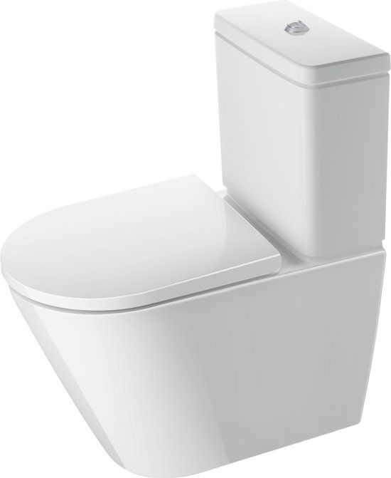 Duravit D-Neo Duoblok Toilet - 37x65x40cm - Wit - Zonder Spoelrand - Soft-close