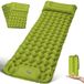 Unyqoos® Ultralichte Zelfopblazende Campingluchtmatras met Kussen, Olijfvert