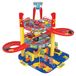 Kids World Drielaags garage, grote parkeerplaats voor speelplezier, set, station, carwash, 6 autootjes