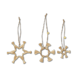 Ferm Living Jute Stars décoration de sapin de Noël 3 pièces Naturel
