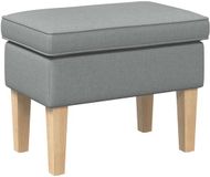 vidaXL Voetenbank Lichtgrijs 55 x 35 x 41 cm Stof