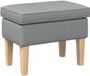 vidaXL Voetenbank Lichtgrijs 55 x 35 x 41 cm Stof