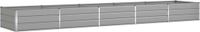 vidaXL Plantenbak Lichtgrijs 480 x 100 x 45 cm Gegalvaniseerd staal
