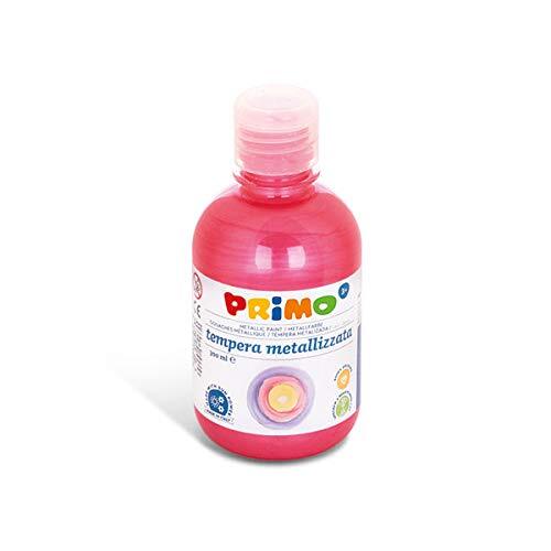 PRIMO Schoolverf, knutselverf voor kinderen met metallic look, 300 ml met doseersluiting (rood)