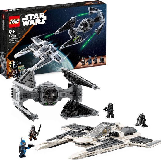LEGO Star Wars Mandalorian Fang Fighter vs. TIE Interceptor Set - 75348