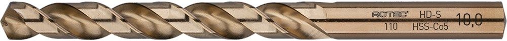 Rotec HSS-Co5 Spiraalb. DIN 338 HD-S Inox splitp. 4,8 mm - 10 stuk(s) - 1100480