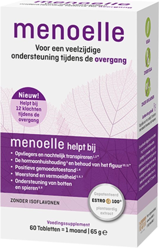 Menoelle&#174; Tabletten - Brede ondersteuning bij overgangsverschijnselen - Voedingssupplement voor vrouwen in de overgang - 60 tabletten