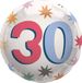 Folat Folieballon Starburst 30 jaar (45 cm) - Multi