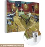 MuchoWow® Glass Painting 160x120 cm - Acrylic Glass Painting - The Night Cafe - Vincent van Gogh - Photo on Glass - Paintings