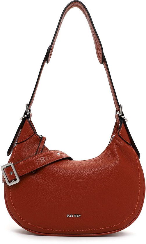 SURI FREY Henny Hobotas Dames Polyurethaan/Polyester Ritssluiting Effen Bruin