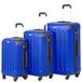 VERTICAL STUDIO Valise cabine, 20, 24, 28 pouces, set de 3 valises, trolley, ensemble de plusieurs pièces avec chiffres, serrure à combinaison en plastique (ABS), quatre roues, Royal Blue Helsinki, valise cabine