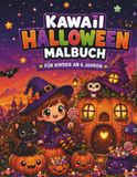 Kawaii Halloween Malbuch für Kinder ab 6 Jahren