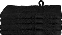 vidaXL - Gastendoek - SOLUND - 4 stuks - Zwart - 15 x 21 cm - 600 g/m2