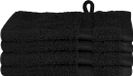 vidaXL - Gastendoek - SOLUND - 4 stuks - Zwart - 15 x 21 cm - 600 g/m2