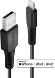 LINDY USB-kabel USB 2.0 Apple Lightning stekker, USB-A stekker 3.00 m Zwart 31293