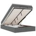 VidaXL Lit plateforme avec matelas Gris foncé Tissu 140x190cm