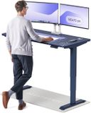 Desktronic HomePro Zit-sta Bureau Elektrisch In Hoogte Verstelbaar, 140x70 cm Blauw/Blauw