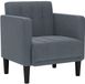vidaXL Fauteuil met armleuningen Donkergrijs Fluweel 53 cm