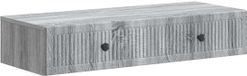 vidaXL Wandgemonteerde Zijtafel Grijs sonoma 87,5 x 34,5 x 17 cm