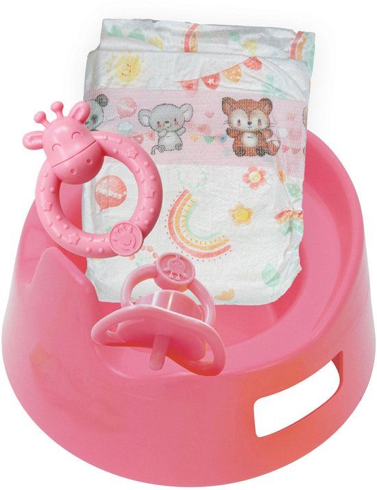 Heless Poppenpotje met Accessoires Roze - 15cm