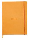 RHODIA 117565C - Soepel Schrift Oranje - 19 x 25 cm - Dot Stippen - 160 pagina's - Clairefontaine Ivoor Papier 90 g/m² - Leeslint, Elastieksluiting - Omslag in Imitatieleer