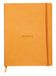 RHODIA 117565C - Soepel Schrift Oranje - 19 x 25 cm - Dot Stippen - 160 pagina's - Clairefontaine Ivoor Papier 90 g/m² - Leeslint, Elastieksluiting - Omslag in Imitatieleer