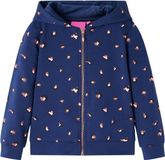 vidaXL Kindervest met capuchon 116 marineblauw