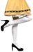 Apollo Party kniekousen met kabelpatroon – White – 39-42