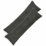 vidaXL - Kussensloop - 2 stuks - HOUTEN - Donkergrijs - 40 x 145 cm - Bouclé