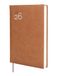 Finocam Kalender 2026, 1 dag per pagina, januari - december (12 maanden), jaarplanner 2026, gebonden, hardcover, gevoerd, Milano, bruin, Catalaans