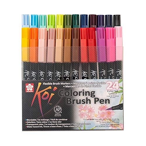 Sakura Koi Coloring Brush Pens 24-delige set - 24 penseelstiften in etui